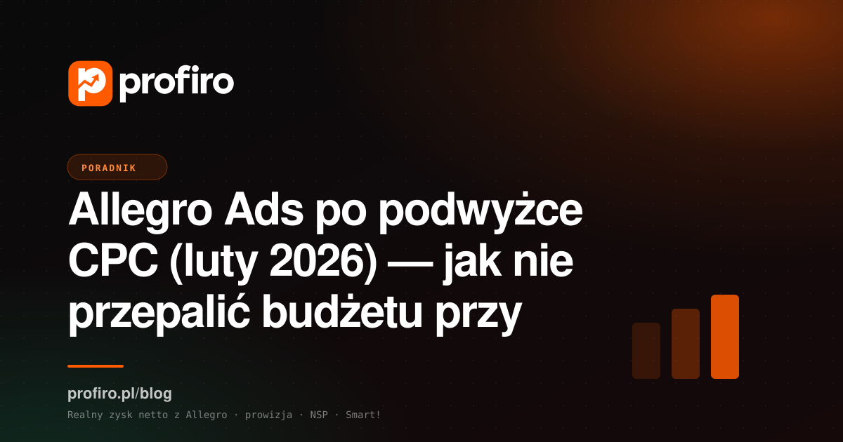 Allegro Ads po podwyżce CPC (luty 2026) — jak nie przepalić budżetu przy nowych minimach