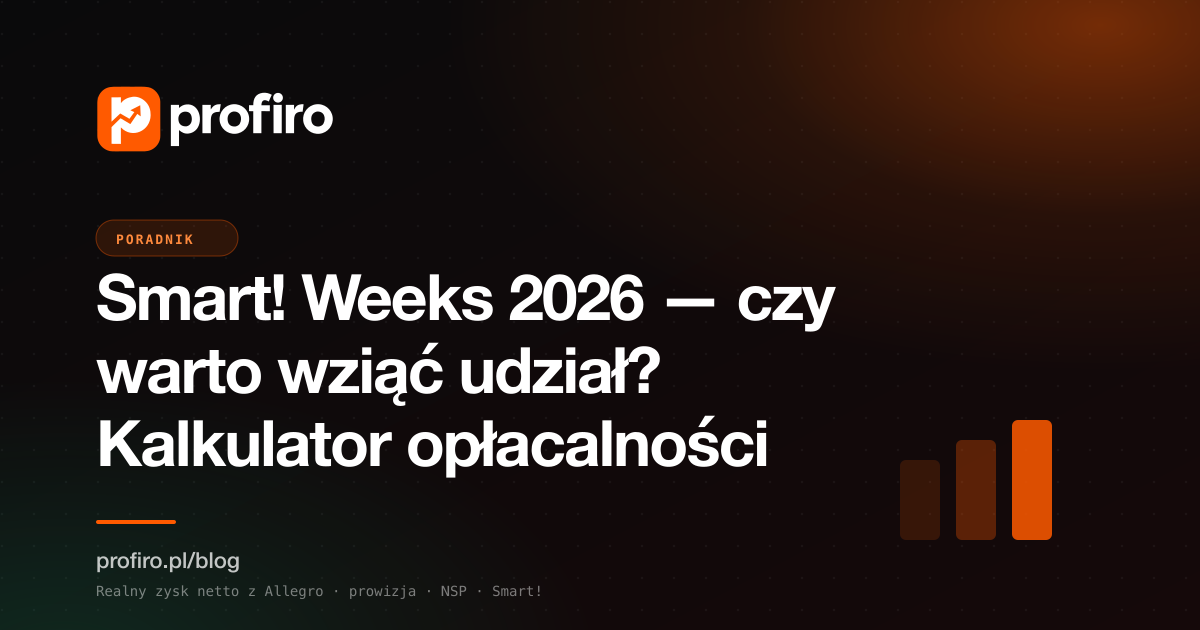 Smart! Weeks 2026 (24 kwietnia – 20 maja) — czy warto wziąć udział mimo dodatkowych 60% prowizji?