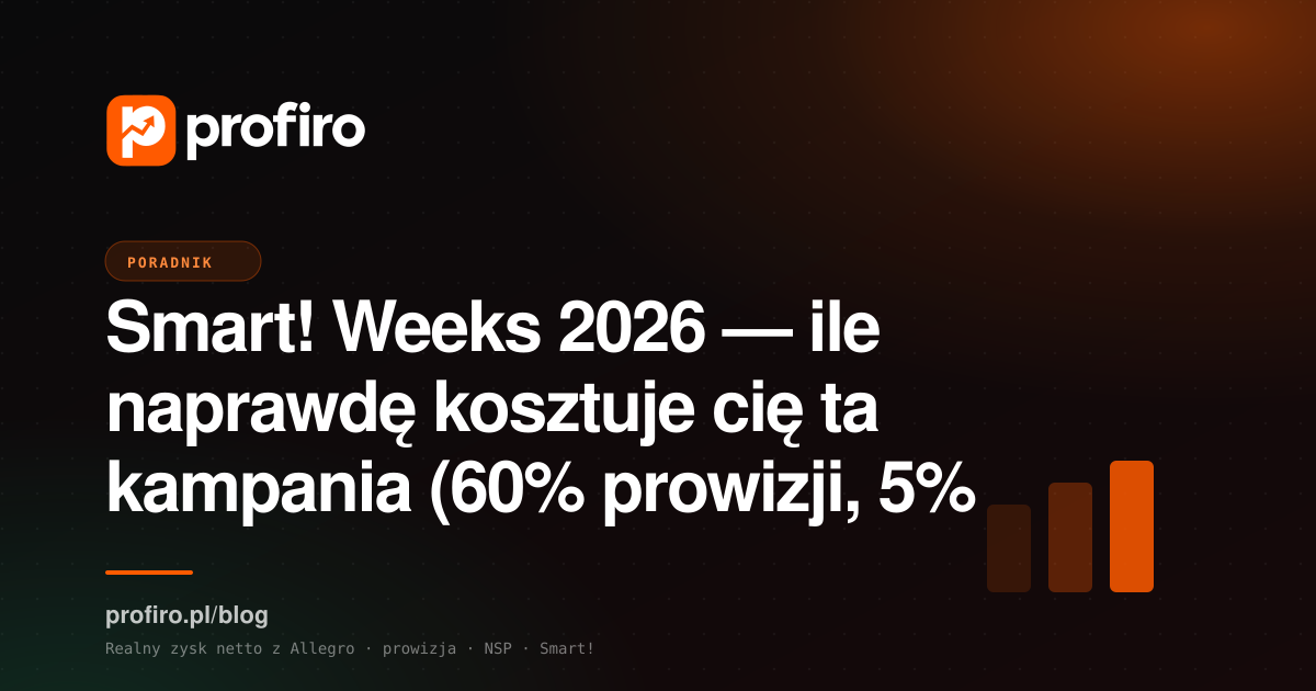 Smart! Weeks 2026 — ile naprawdę kosztuje cię ta kampania (60% prowizji, 5% rabat, pakiety wyróżnień)