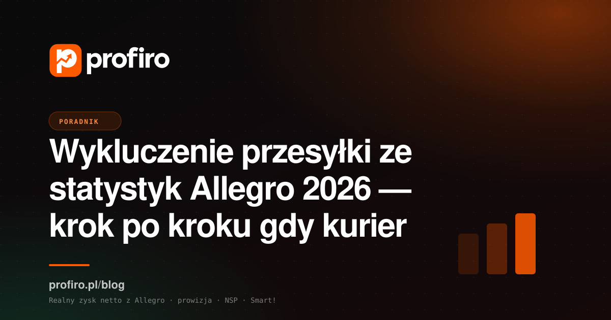 Wykluczenie przesyłki ze statystyk Allegro 2026 — krok po kroku gdy kurier zawodzi
